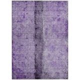 3' X 5' Purple And Lavender Abstract Washable Indoor Outdoor Area Rug