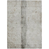 5' X 8' Taupe Beige And Gray Abstract Washable Indoor Outdoor Area Rug