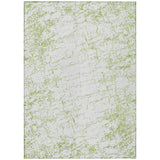 3' X 5' Green And Ivory Abstract Washable Indoor Outdoor Area Rug