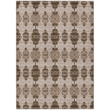 3' X 5' Brown And Chocolate Moroccan Washable Indoor Outdoor Area Rug