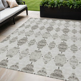 5' X 8' Taupe Beige And Coffee Moroccan Washable Indoor Outdoor Area Rug