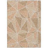 3' X 5' Terra Cotta Beige And Salmon Geometric Washable Indoor Outdoor Area Rug