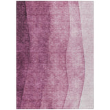 8' X 10' Merlot Blush And Pink Ombre Washable Indoor Outdoor Area Rug