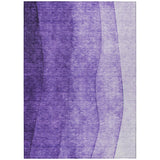 5' X 8' Purple Lilac And Lavender Ombre Washable Indoor Outdoor Area Rug