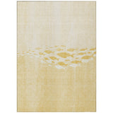 8' X 10' Gold Yellow And Wheat Nautical Washable Indoor Outdoor Area Rug