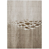 8' X 10' Taupe Brown And Khaki Nautical Washable Indoor Outdoor Area Rug