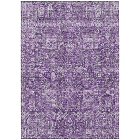 3' X 5' Purple Lilac And Lavender Oriental Washable Indoor Outdoor Area Rug