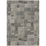 3' X 5' Taupe Beige And Gray Geometric Washable Indoor Outdoor Area Rug
