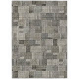 5' X 8' Taupe Beige And Gray Geometric Washable Indoor Outdoor Area Rug