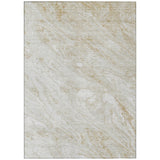 3' X 5' Ivory Beige And Tan Abstract Washable Indoor Outdoor Area Rug