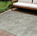 8' X 10' Taupe Beige And Tan Abstract Washable Indoor Outdoor Area Rug