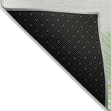 8' X 10' Artichoke Green And Ivory Abstract Washable Indoor Outdoor Area Rug