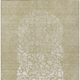 8' X 10' Beige Tan And Taupe Abstract Washable Indoor Outdoor Area Rug