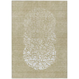 8' X 10' Beige Tan And Taupe Abstract Washable Indoor Outdoor Area Rug