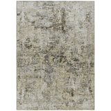 8' X 10' Taupe Beige And Gray Abstract Washable Indoor Outdoor Area Rug