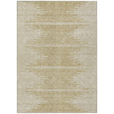 5' X 8' Beige And Ivory Abstract Washable Indoor Outdoor Area Rug