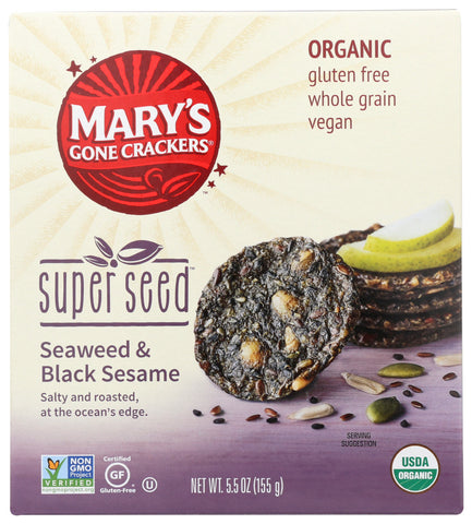 Mary's Gone Crackers Super Seed Seaweed & Black Sesame  (6x5.5 OZ)