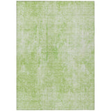 3' X 5' Green And Ivory Abstract Washable Indoor Outdoor Area Rug
