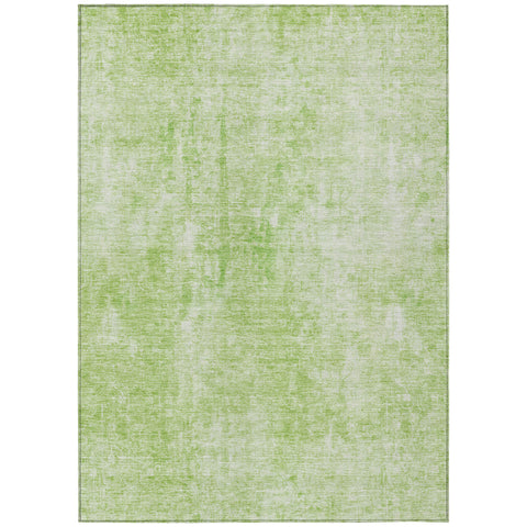 3' X 5' Green And Ivory Abstract Washable Indoor Outdoor Area Rug