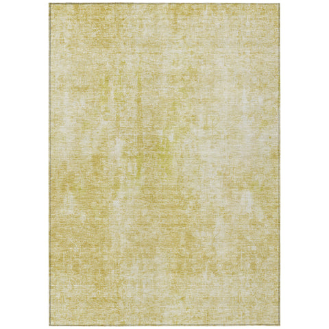 5' X 8' Gold Wheat And Ivory Abstract Washable Indoor Outdoor Area Rug