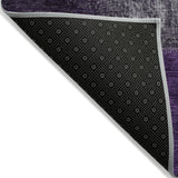 8' X 10' Eggplant Purple And Lilac Patchwork Washable Indoor Outdoor Area Rug