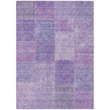 5' X 8' Lavender And Purple Patchwork Washable Indoor Outdoor Area Rug