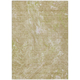8' X 10' Beige Ivory And Artichoke Green Abstract Washable Indoor Outdoor Area Rug