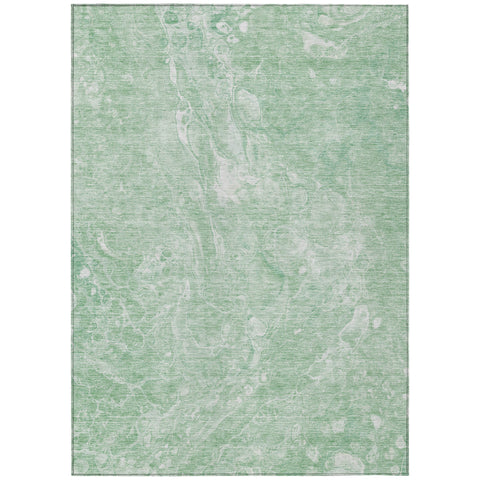 3' X 5' Mint Green Sage And Ivory Abstract Washable Indoor Outdoor Area Rug