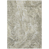 8' X 10' Tan Brown And Beige Abstract Washable Indoor Outdoor Area Rug