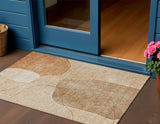 3' X 5' Orange Copper And Terra Cotta Abstract Washable Indoor Outdoor Area Rug