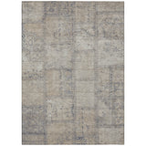 5' X 8' Beige Taupe And Brown Patchwork Washable Indoor Outdoor Area Rug