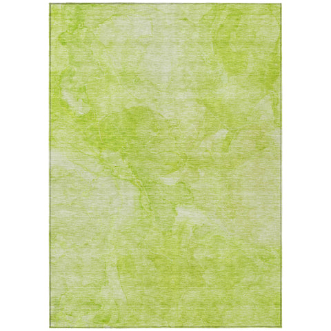8' X 10' Artichoke Green And Lime Green Nautical Washable Indoor Outdoor Area Rug