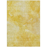 8' X 10' Gold And Yellow Nautical Washable Indoor Outdoor Area Rug