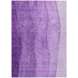 3' X 5' Purple And Lavender Ombre Washable Indoor Outdoor Area Rug