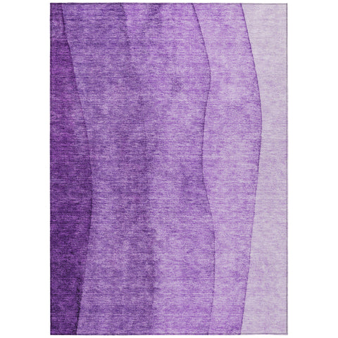 3' X 5' Purple And Lavender Ombre Washable Indoor Outdoor Area Rug
