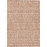 3' X 5' Copper And Beige Floral Washable Indoor Outdoor Area Rug