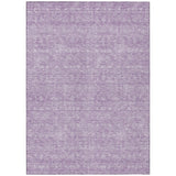 8' X 10' Lavender Lilac And Ivory Floral Washable Indoor Outdoor Area Rug