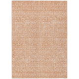 5' X 8' Peach And Ivory Floral Washable Indoor Outdoor Area Rug