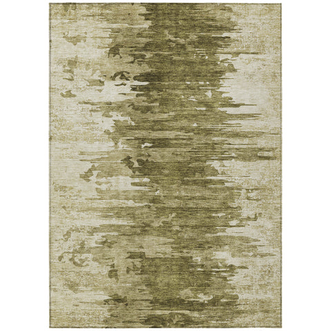 3' X 5' Brown Taupe And Beige Abstract Washable Indoor Outdoor Area Rug