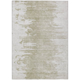 5' X 8' Taupe Beige And Tan Abstract Washable Indoor Outdoor Area Rug