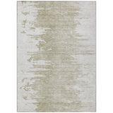 8' X 10' Taupe Beige And Tan Abstract Washable Indoor Outdoor Area Rug