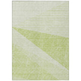 5' X 8' Mint Green And Ivory Geometric Washable Indoor Outdoor Area Rug