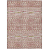 3' X 5' Blush Gold And Ivory Tribal Washable Indoor Outdoor Area Rug