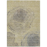 8' X 10' Beige Taupe And Gray Abstract Washable Indoor Outdoor Area Rug