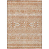 8' X 10' Copper And Ivory Southwestern Washable Indoor Outdoor Area Rug