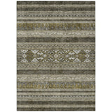 3' X 5' Taupe Beige And Ivory Southwestern Washable Indoor Outdoor Area Rug