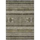5' X 8' Taupe Beige And Ivory Southwestern Washable Indoor Outdoor Area Rug