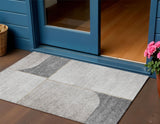 3' X 5' Taupe Beige And Gray Abstract Washable Indoor Outdoor Area Rug