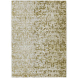 8' X 10' Taupe Beige And Ivory Abstract Washable Indoor Outdoor Area Rug