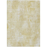 5' X 8' Beige Tan And Ivory Abstract Washable Indoor Outdoor Area Rug